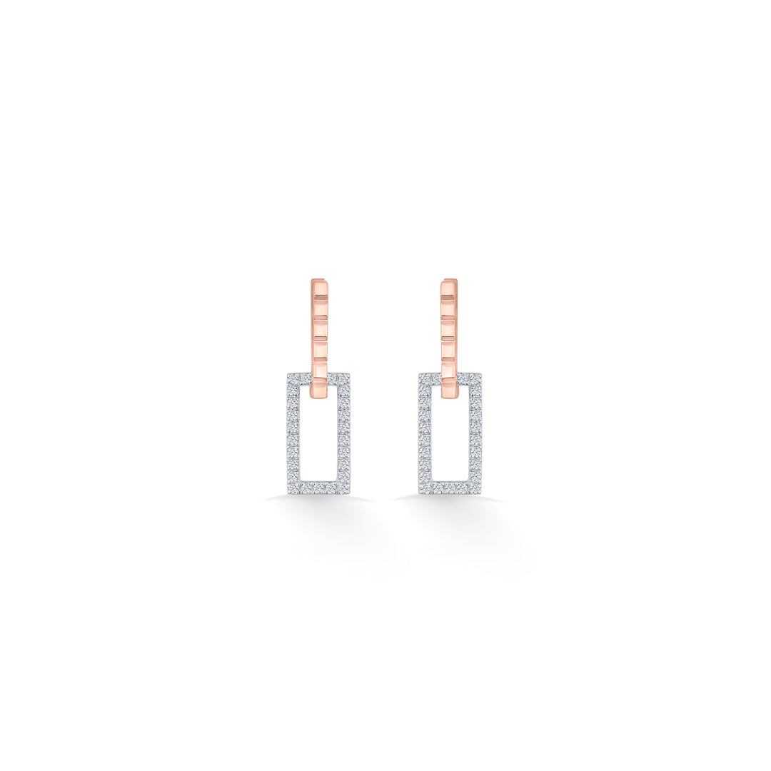 Stellar Frame Diamond & Gold Hoops & Huggies Earrings for Women
