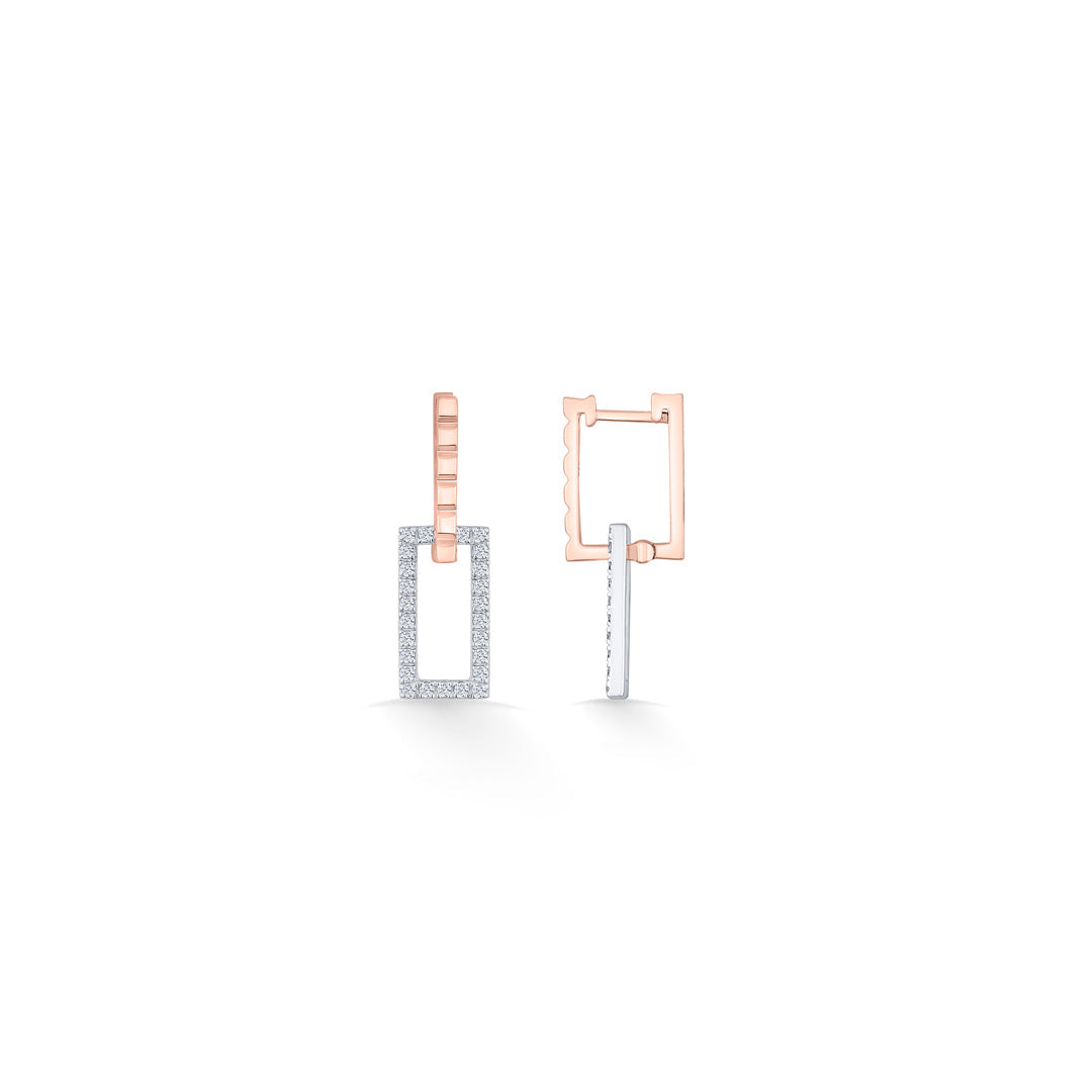 Stellar Frame Diamond & Gold Hoops & Huggies Earrings for Women