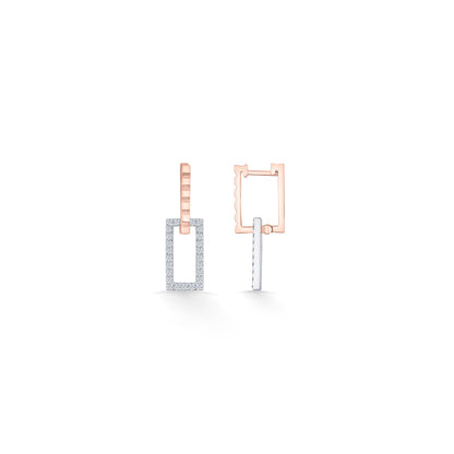 Stellar Frame Diamond & Gold Hoops & Huggies Earrings for Women