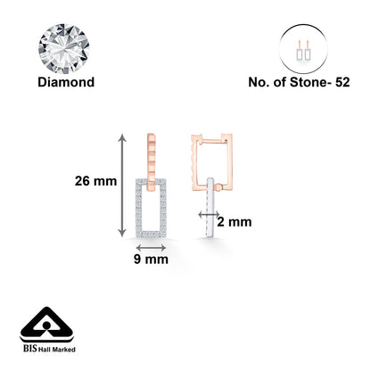 Stellar Frame Diamond & Gold Hoops & Huggies Earrings for Women